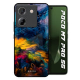 Multicolor Oil Painting Poco M7 Pro 5G Glass Back Cover Online