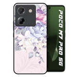 Elegant Floral Poco M7 Pro 5G Glass Back Cover Online