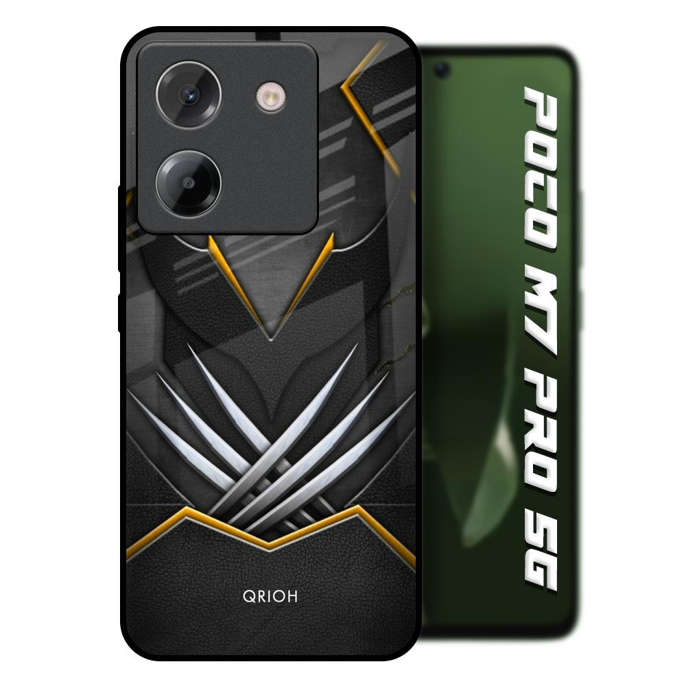 Black Warrior Poco M7 Pro 5G Glass Back Cover Online