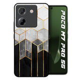 Tricolor Pattern Poco M7 Pro 5G Glass Back Cover Online
