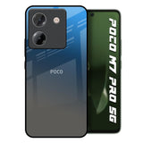 Blue Grey Ombre Poco M7 Pro 5G Glass Back Cover Online