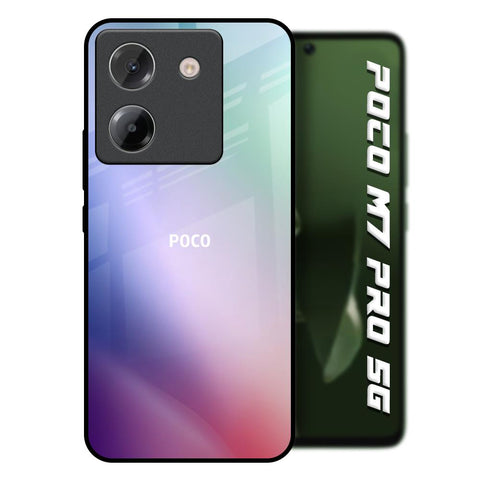 Abstract Holographic Poco M7 Pro 5G Glass Back Cover Online
