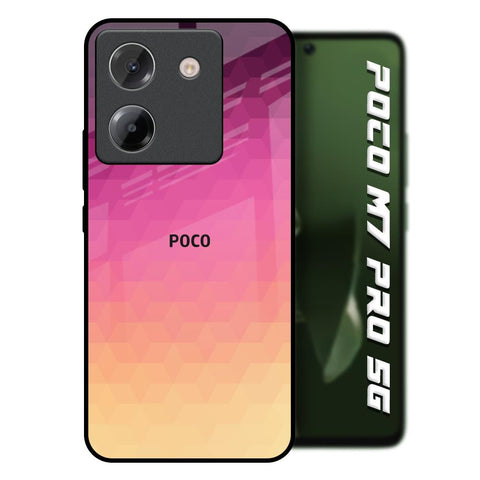Geometric Pink Diamond Poco M7 Pro 5G Glass Back Cover Online
