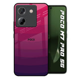 Wavy Pink Pattern Poco M7 Pro 5G Glass Back Cover Online