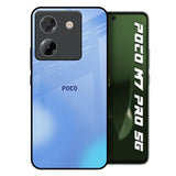 Vibrant Blue Texture Poco M7 Pro 5G Glass Back Cover Online