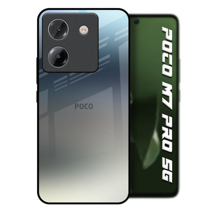 Tricolor Ombre Poco M7 Pro 5G Glass Back Cover Online