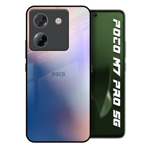 Blue Mauve Gradient Poco M7 Pro 5G Glass Back Cover Online