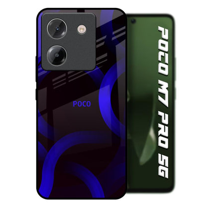 Blue Ring Light Poco M7 Pro 5G Glass Back Cover Online