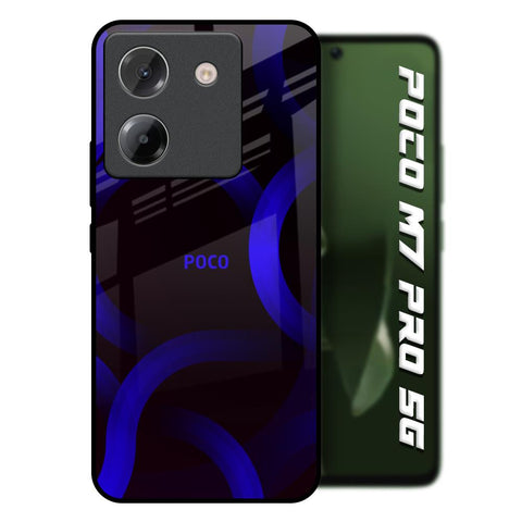 Blue Ring Light Poco M7 Pro 5G Glass Back Cover Online