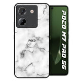 Satin White Marble Poco M7 Pro 5G Glass Back Cover Online