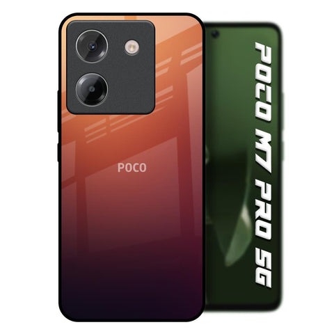 Sunset Background Poco M7 Pro 5G Glass Back Cover Online