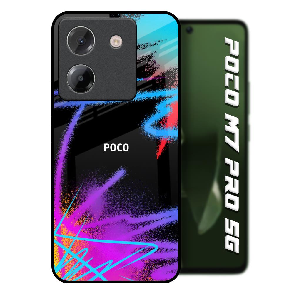 Brushy Color Poco M7 Pro 5G Glass Back Cover Online