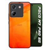Tangy Orange Poco M7 Pro 5G Glass Back Cover Online