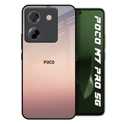 Golden Mauve Poco M7 Pro 5G Glass Back Cover Online