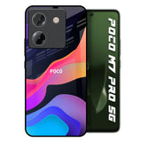 Colorful Fluid Poco M7 Pro 5G Glass Back Cover Online