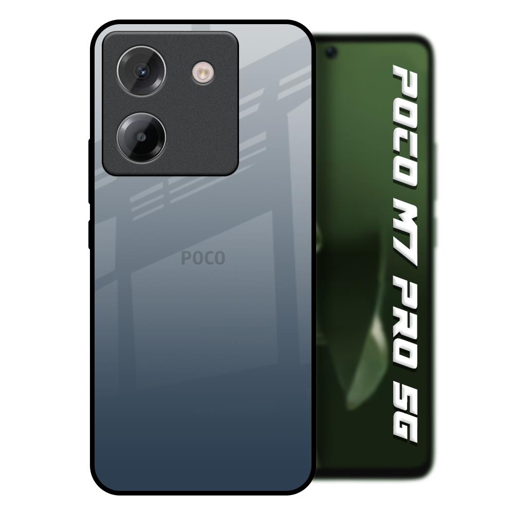 Smokey Grey Color Poco M7 Pro 5G Glass Back Cover Online