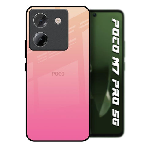 Pastel Pink Gradient Poco M7 Pro 5G Glass Back Cover Online