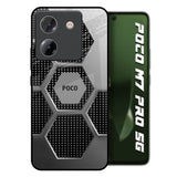 Hexagon Style Poco M7 Pro 5G Glass Back Cover Online