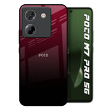 Wine Red Poco M7 Pro 5G Glass Back Cover Online