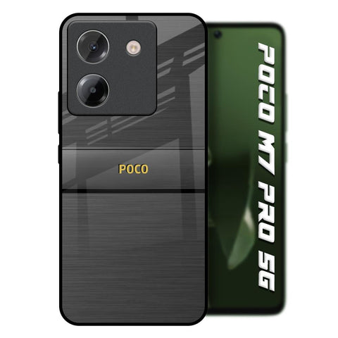 Grey Metallic Glass Poco M7 Pro 5G Glass Back Cover Online