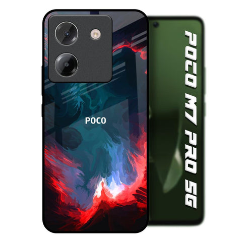 Brush Art Poco M7 Pro 5G Glass Back Cover Online