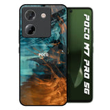Golden Splash Poco M7 Pro 5G Glass Back Cover Online