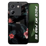 Tropical Art Flower Poco M7 Pro 5G Glass Back Cover Online