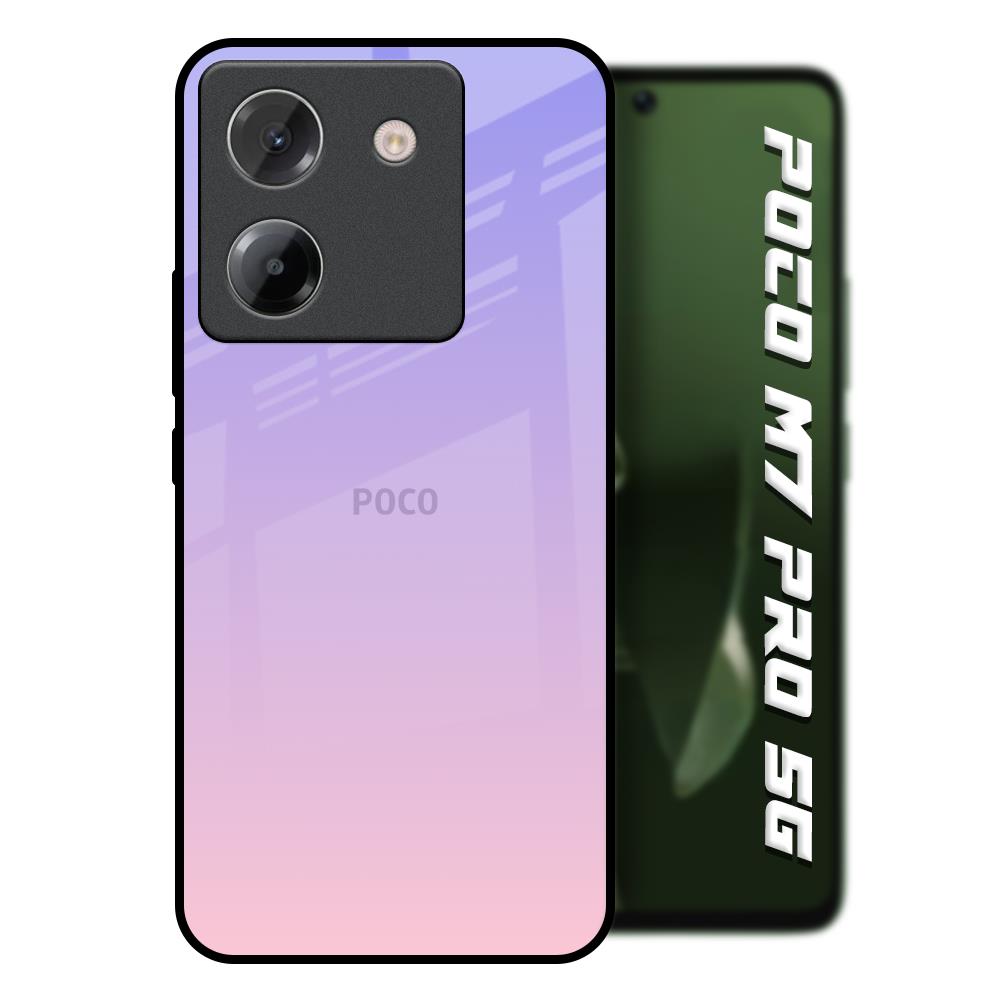 Lavender Gradient Poco M7 Pro 5G Glass Back Cover Online