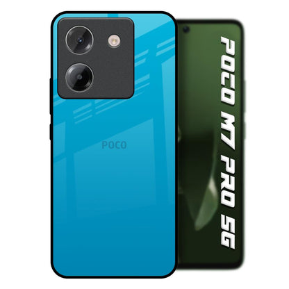 Blue Aqua Poco M7 Pro 5G Glass Back Cover Online