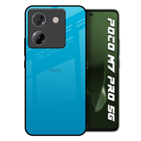 Blue Aqua Poco M7 Pro 5G Glass Back Cover Online