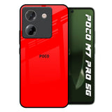 Blood Red Poco M7 Pro 5G Glass Back Cover Online