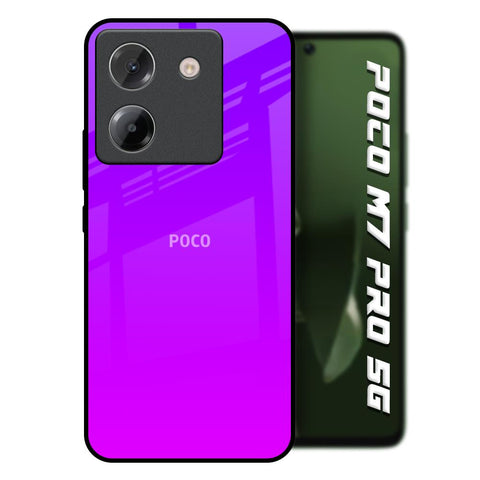 Purple Pink Poco M7 Pro 5G Glass Back Cover Online