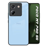 Pastel Sky Blue Poco M7 Pro 5G Glass Back Cover Online
