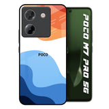 Wavy Color Pattern Poco M7 Pro 5G Glass Back Cover Online