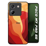 Magma Color Pattern Poco M7 Pro 5G Glass Back Cover Online