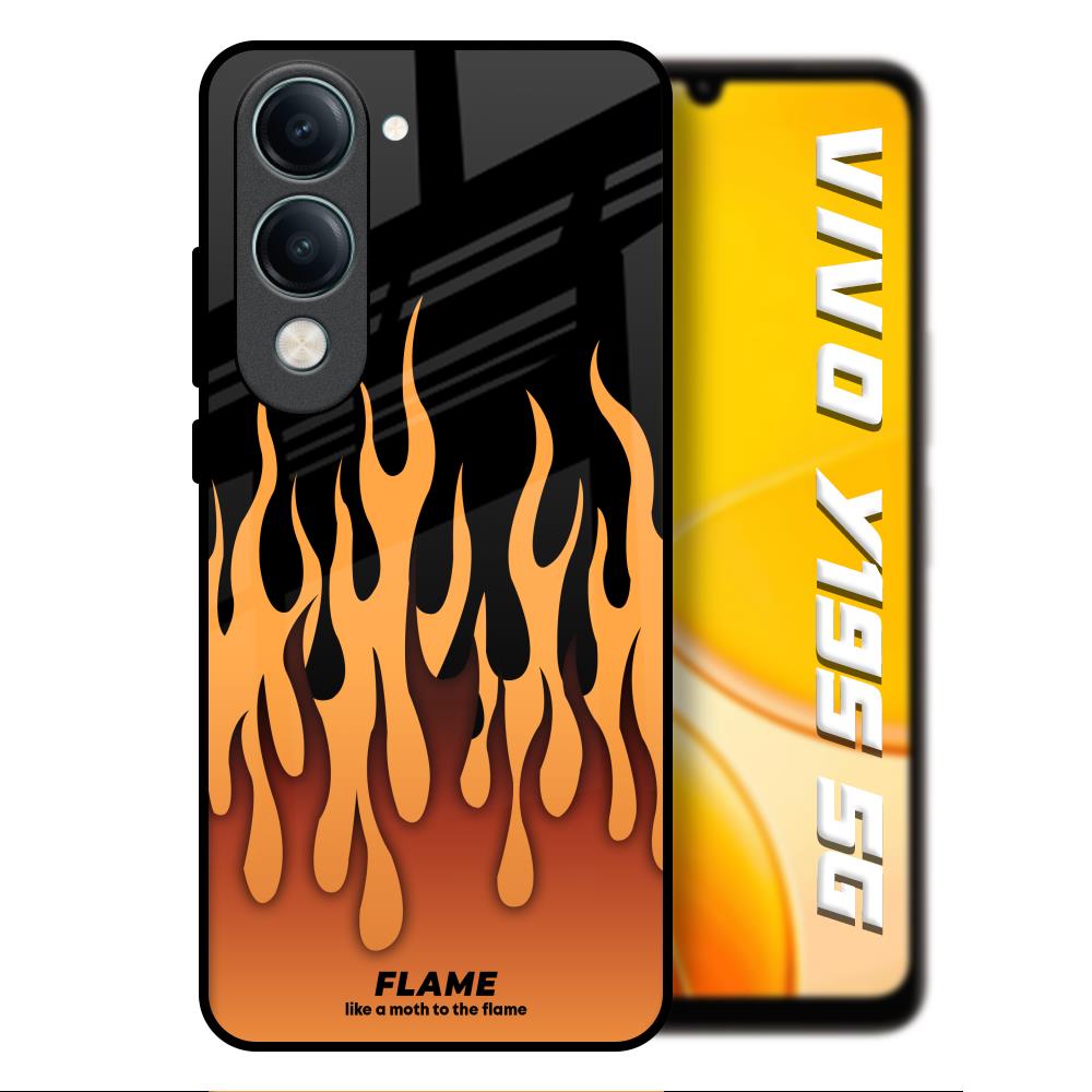 Fire Flame Vivo Y19s 5G Glass Back Cover Online