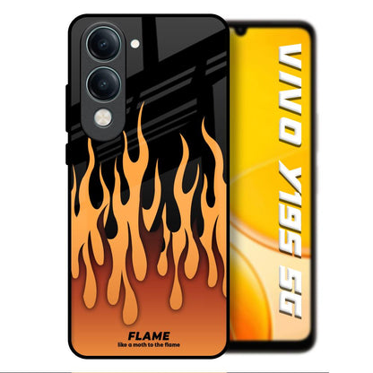 Fire Flame Vivo Y19s 5G Glass Back Cover Online