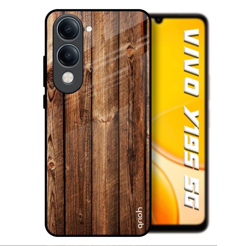 Timber Printed Vivo Y19s 5G Glass Back Cover Online