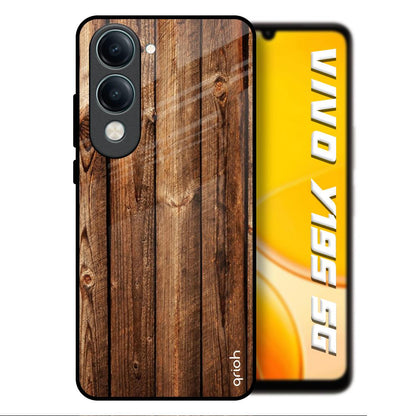 Timber Printed Vivo Y19s 5G Glass Back Cover Online