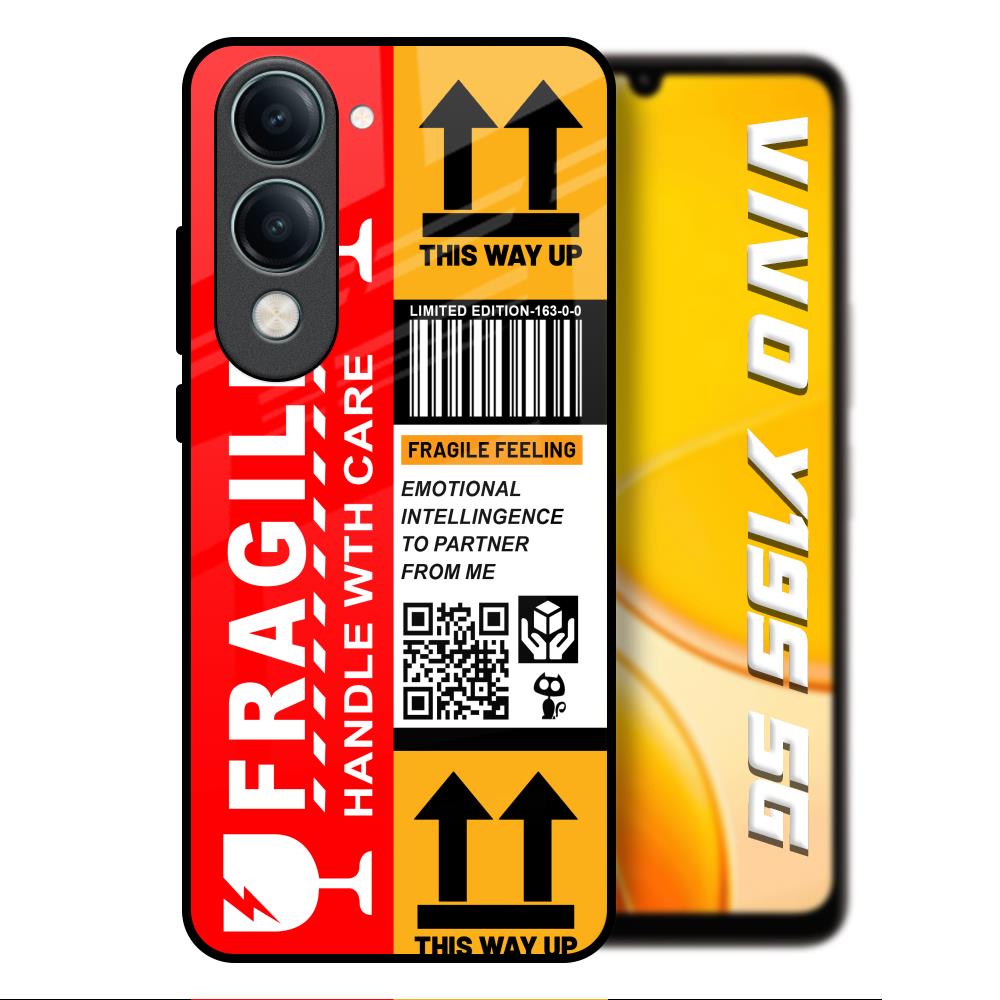Handle With Care Vivo Y19s 5G Glass Back Cover Online