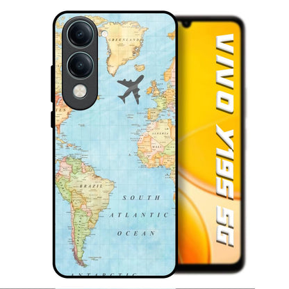 Travel Map Vivo Y19s 5G Glass Back Cover Online