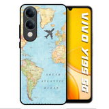 Travel Map Vivo Y19s 5G Glass Back Cover Online