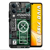 Green Camo Circuit Vivo Y19s 5G Glass Back Cover Online