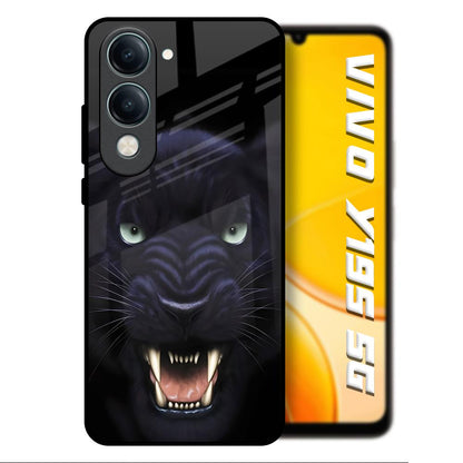 Angry Black Tiger Vivo Y19s 5G Glass Back Cover Online