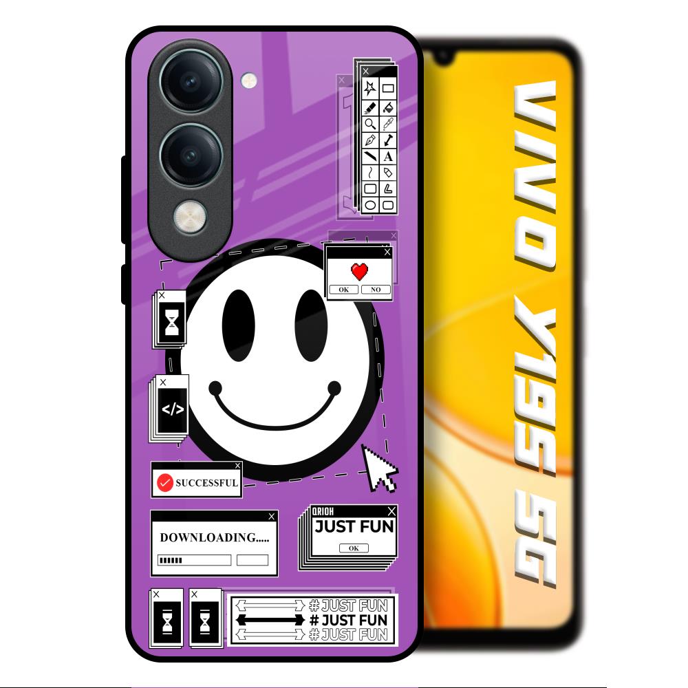 Code with Smile Vivo Y19s 5G Glass Back Cover Online