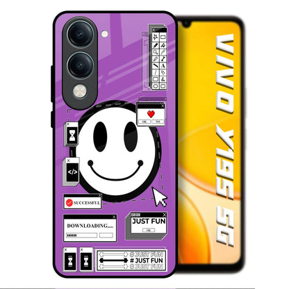 Code with Smile Vivo Y19s 5G Glass Back Cover Online