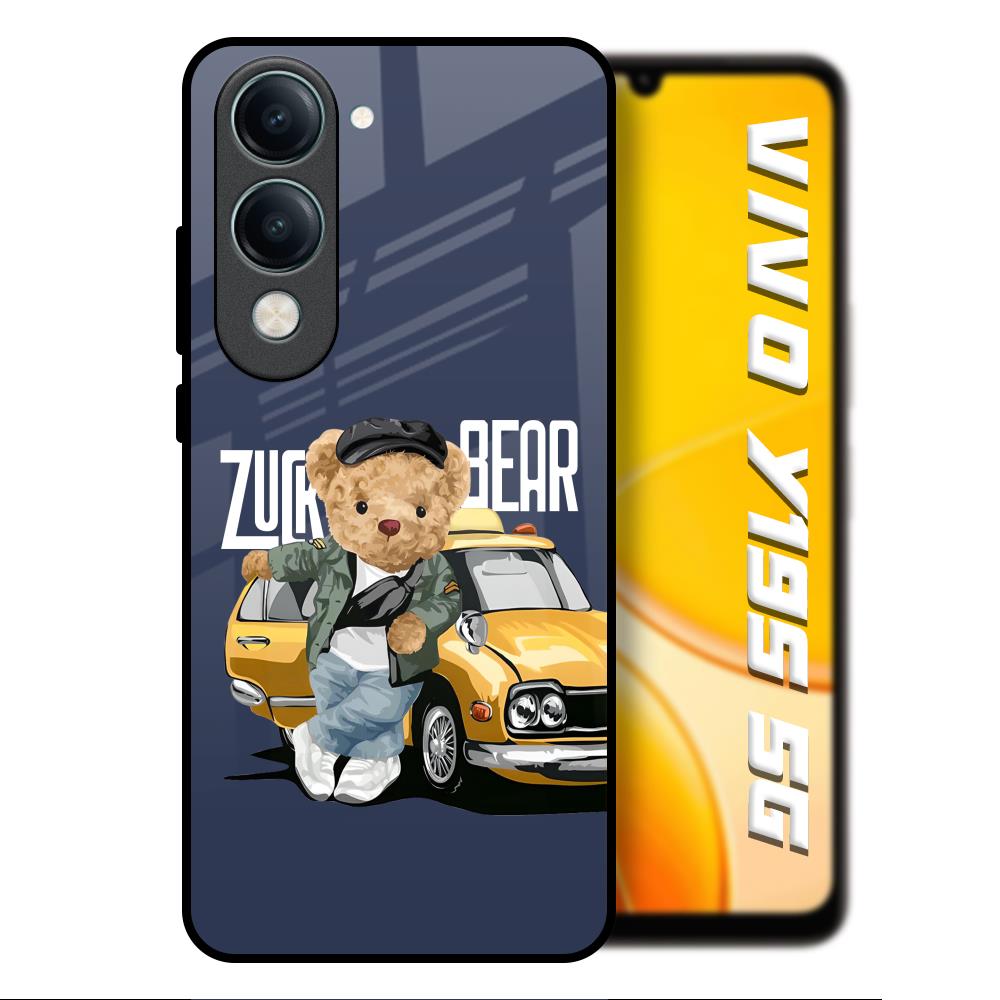 Adventurous Bear Vivo Y19s 5G Glass Back Cover Online