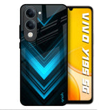 Vertical Blue Arrow Vivo Y19s 5G Glass Back Cover Online