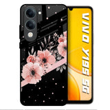 Floral Black Band Vivo Y19s 5G Glass Back Cover Online