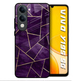 Geometric Purple Vivo Y19s 5G Glass Back Cover Online